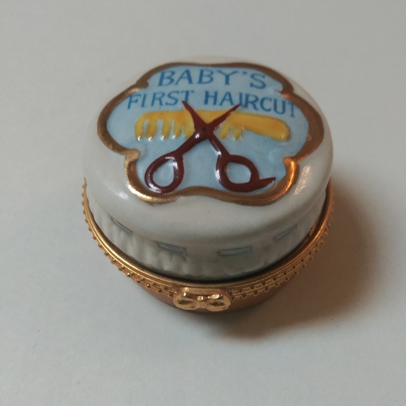 Baby's First Haircut Trinket Box - Picture 1 of 8